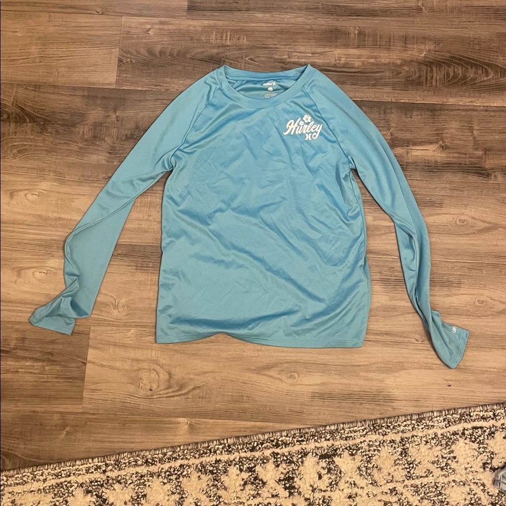 Hurley Kids Swim Rashguard - Light Blue